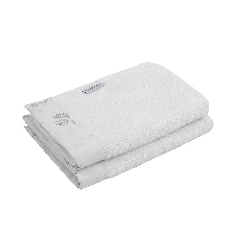 COFFRET 2 SERVIETTE DE BAIN MERLO ECRU 25x35x1 CM