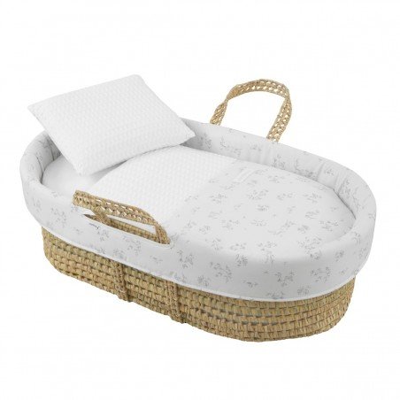 QUILTED BASKET UNE MERLO ECRU 39x80x25 CM