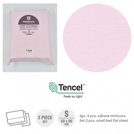 PARURE DE BERCEAU 50x90x1 CM LISO E ROSE