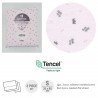 PARURE DE COUFFIN/POUSSETTE 35x80x1 CM CORONAS ROSE