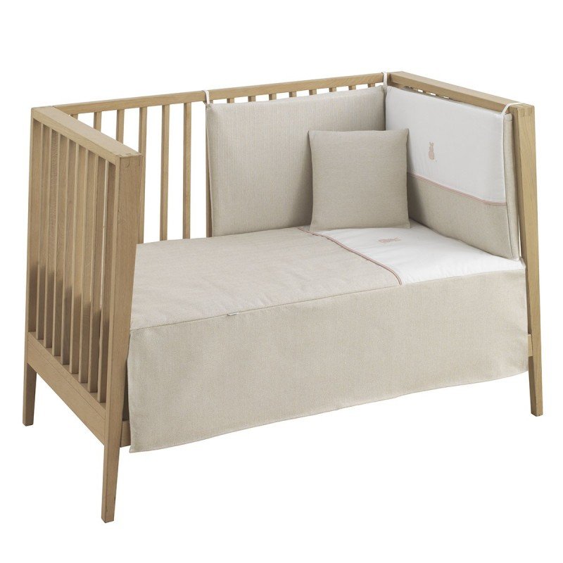 JGO 2 PCS.COLCHA I-V. CUNA 60 LINO ROSA 60x120x3 CM