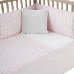 SET 2 PCS.BEDSPREAD W/S COT 60 SOFT PINK 60x120x3 CM