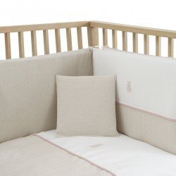 JEU 2 PCS.HOUSSE DE COUETTE 60 LINO ROSE 100x140x3 CM