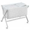 PETIT LIT PIEDS X BOIS UNE MERLO ECRU/BLANC 55x87x74 CM