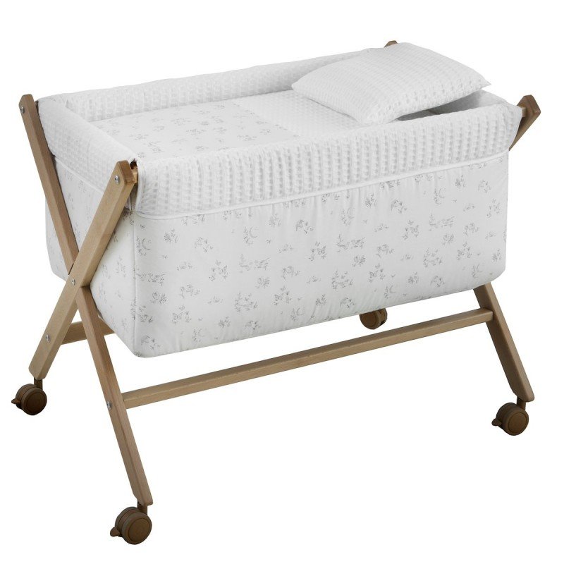 PETIT LIT PIEDS X BOIS UNE MERLO ECRU/NATURAL 55x87x74 CM