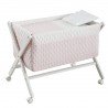 PETIT LIT PIEDS X BOIS UNE SOFT ROSE/BLANC 55x87x74 CM