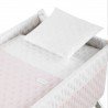 PETIT LIT PIEDS X BOIS UNE SOFT ROSE/BLANC 55x87x74 CM