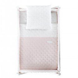 CULLA X DI LEGNO UNE SOFT ROSA/BIANCO