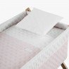 SMALL BED X WOOD UNE SOFT PINK/NATURAL 55x87x74 CM