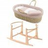 QUILTED BASKET+W.STAND.NATURAL PLUMETI PINK/NATURAL 39x80x61 CM