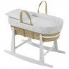 QUILTED BASKET+W.STAND WHITE MERLO ECRU/WHITE 39x80x61 CM