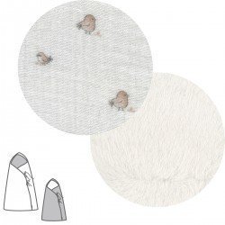 BABY FOOTMUFF FOR PRAM REVERS. TWIN BEIGE 40x80x5 CM