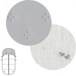 UNIVERSAL FOOTMUFF STROLLER TWIN GREY 45x98x3 CM