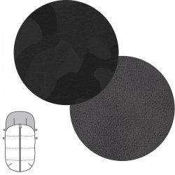 UNIVERSAL FOOTMUFF STROLLER CRIPSI BLACK 45x98x3 CM