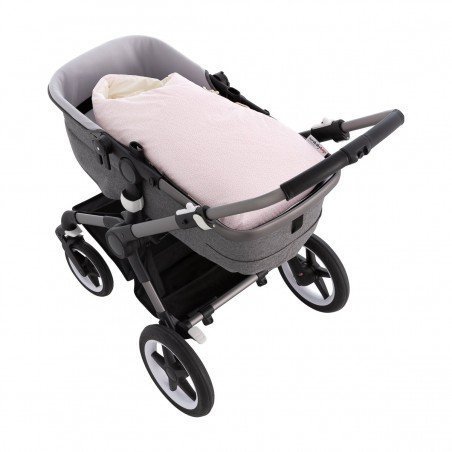 SACCO NANNA PER PASSEGGINO ANIMAL PRINT ROSA 40x80x5 CM