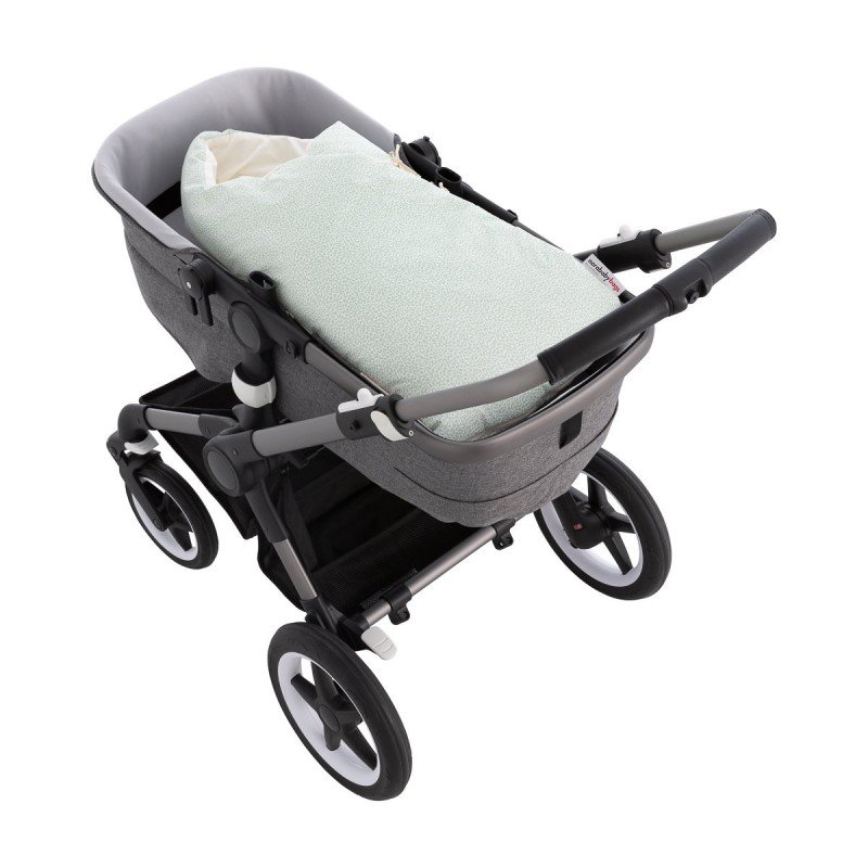 SACCO NANNA PER PASSEGGINO ANIMAL PRINT MINT 40x80x5 CM