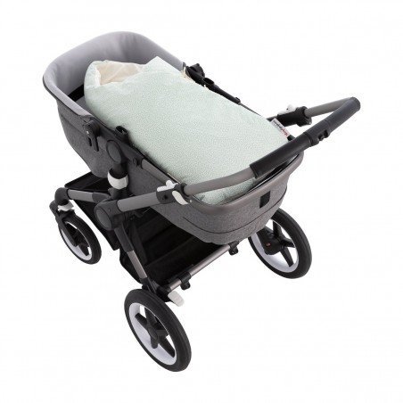 SACCO NANNA PER PASSEGGINO ANIMAL PRINT MINT 40x80x5 CM