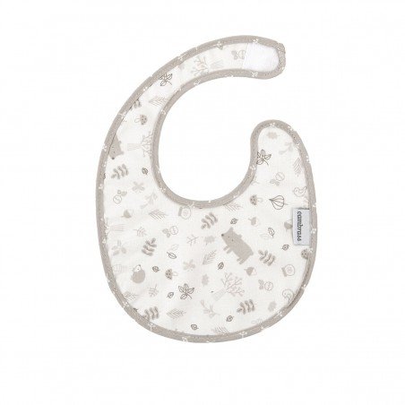 ROUND BIB VELCRO ABETE BEIGE 16x19x1 CM