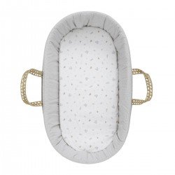 2 DRAP HOUSSE-COUFFIN/POUSSETT 35x80x7 CM ARDI GRIS