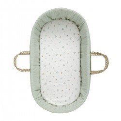 2 FITTED SHEET-BASKET/PRAM 35x80x7 CM ARDI GREEN