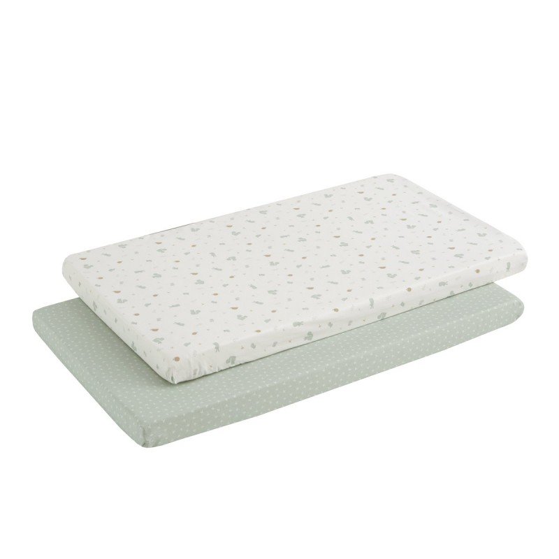 2 LENZUOLO REGOLABILE - CULLA 50x82x10 CM ARDI VERDE