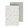 2 DRAP HOUSSE - PETIT LIT 50x82x10 CM ARDI VERT