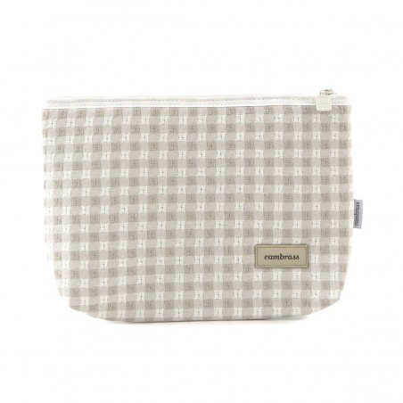 BOLSA ASEO VICKY BEIGE 6x28x20 CM