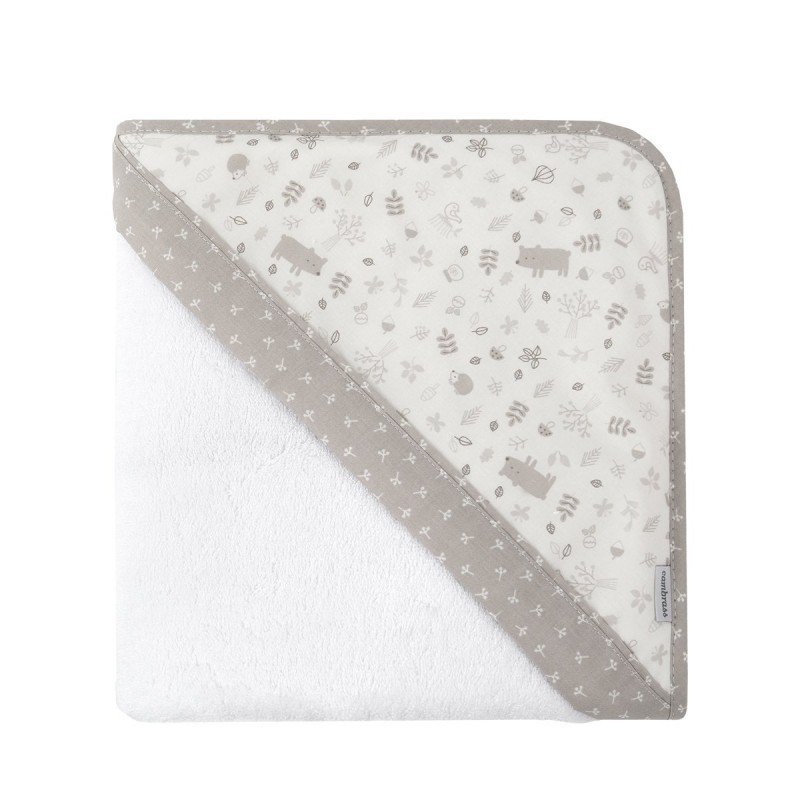 SERVIETTE DE BAIN A CAPUCHE 100x100x1 CM ABETE BEIGE