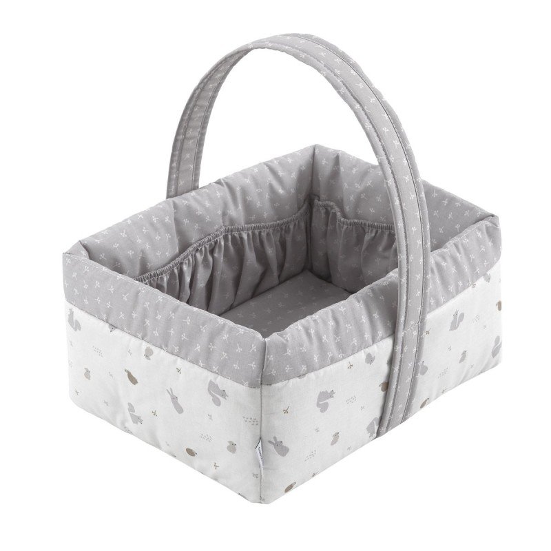 CORBEILLE MATELASSEE 22.5x29x29 CM ARDI GRIS