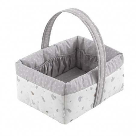 CORBEILLE MATELASSEE 22.5x29x29 CM ARDI GRIS