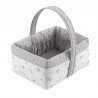 CORBEILLE MATELASSEE 22.5x29x29 CM ARDI GRIS
