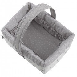 CORBEILLE MATELASSEE 22.5x29x29 CM ARDI GRIS