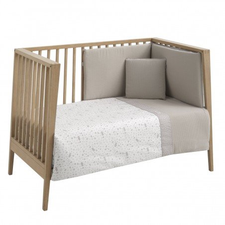JEU 2 PCS.HOUSSE DE COUETTE 60 ABETE BEIGE 100x140x3 CM