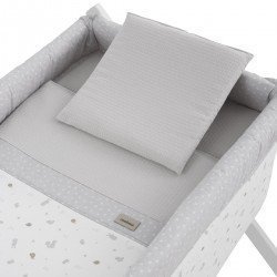SMALL BED X WOOD UNE ARDI GREY/WHITE 55x87x74 CM