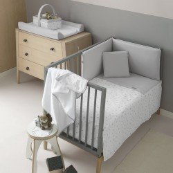 SMALL BED X WOOD UNE ARDI GREY/WHITE 55x87x74 CM