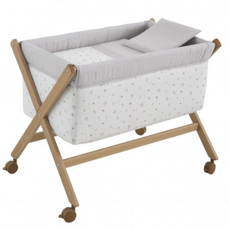 CULLA X DI LEGNO UNE ARDI GRIS/NATURAL 55x87x74 CM