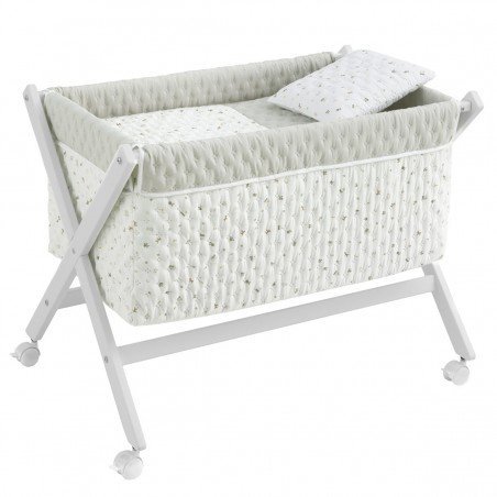 SMALL BED X WOOD UNE HOUSE MINT/WHITE 55x87x74 CM