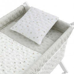 SMALL BED X WOOD UNE HOUSE MINT/WHITE 55x87x74 CM