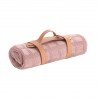 BAMBOO KNITED BLANKET 80x100x1 CM SQUARES BLUSH