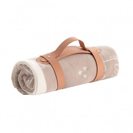 BAMBOO KNITED BLANKET 80x100x1 CM DINOS NATURAL