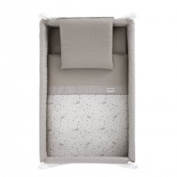 PETIT LIT PIEDS X BOIS UNE ABETE BEIGE/BLANC 55x87x74 CM