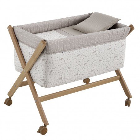 PETIT LIT PIEDS X BOIS UNE ABETE BEIGE/NATURAL 55x87x74 CM