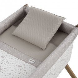 PETIT LIT PIEDS X BOIS UNE ABETE BEIGE/NATURAL 55x87x74 CM