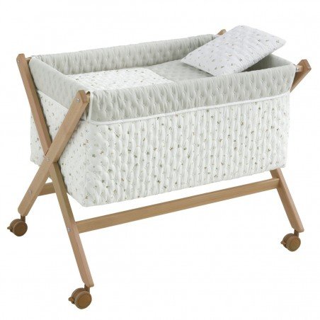 SMALL BED X WOOD UNE HOUSE MINT/NATURAL 55x87x74 CM