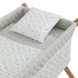 SMALL BED X WOOD UNE HOUSE MINT/NATURAL 55x87x74 CM