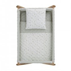 SMALL BED X WOOD UNE HOUSE MINT/NATURAL 55x87x74 CM