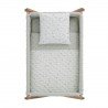 SMALL BED X WOOD UNE HOUSE MINT/NATURAL 55x87x74 CM