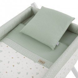 PETIT LIT PIEDS X BOIS UNE ARDI VERT/BLANC 55x87x74 CM