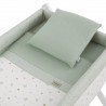 PETIT LIT PIEDS X BOIS UNE ARDI VERT/BLANC 55x87x74 CM