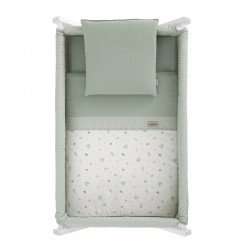 PETIT LIT PIEDS X BOIS UNE ARDI VERT/BLANC 55x87x74 CM